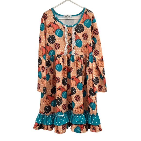 Marie Nicole Other - Marie Nicole Dress Girls XXXXL (8) Used Pumpkin Fall Thanksgiving Halloween